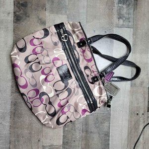 Coach bag purple silver and grey beautiful colors